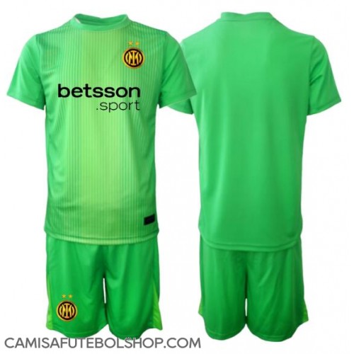 Camisa de time de futebol Inter Milan Goleiro Replicas 3º Equipamento Infantil 2025-26 Manga Curta (+ Calças curtas)